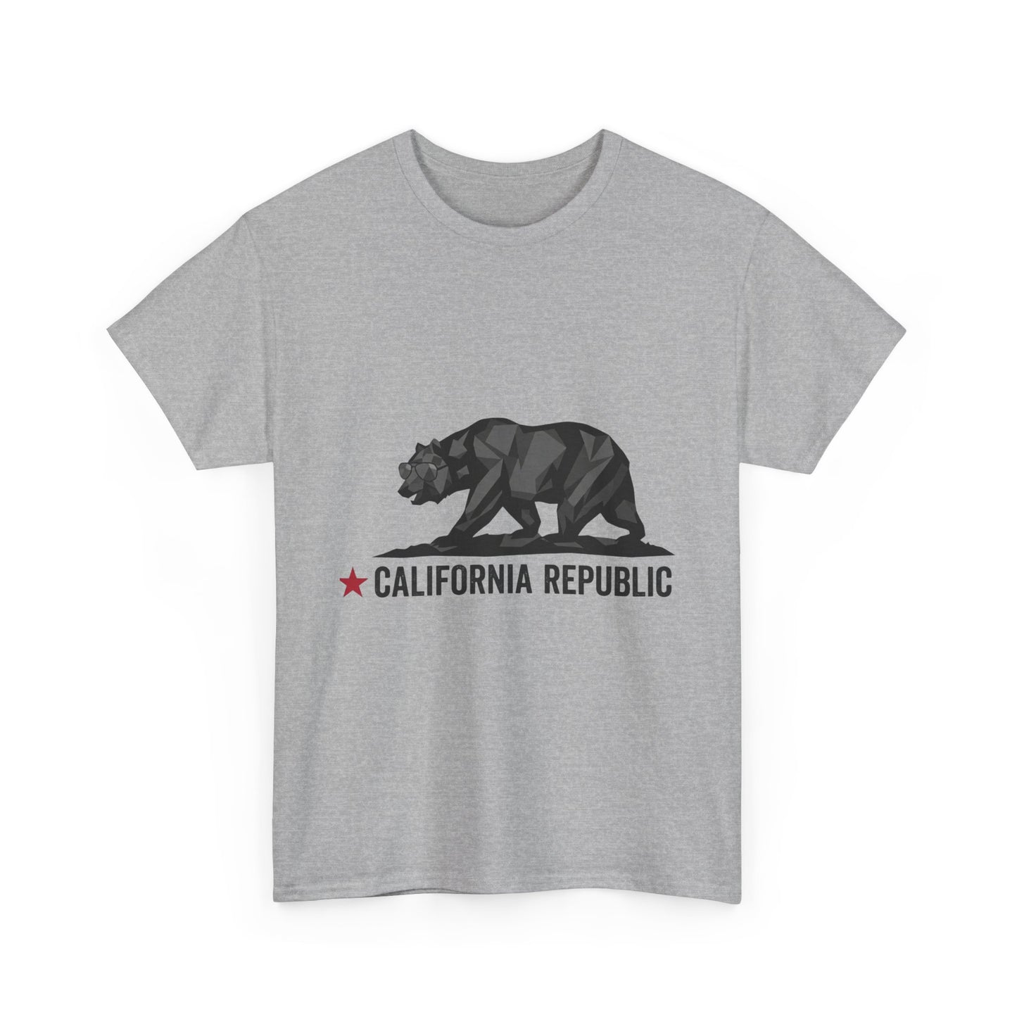 California Republic Bear T-Shirt — Vintage Grayscale Bear Graphic Tee