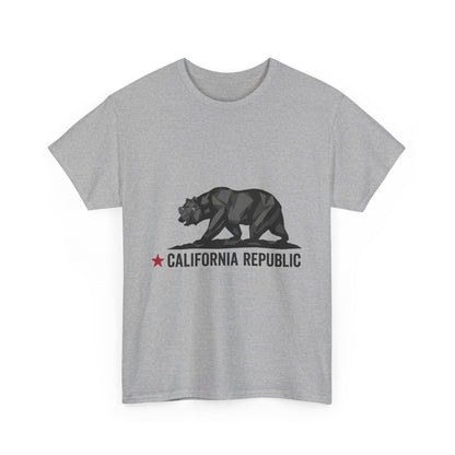California Republic Bear T-Shirt — Vintage Grayscale Bear Graphic Tee