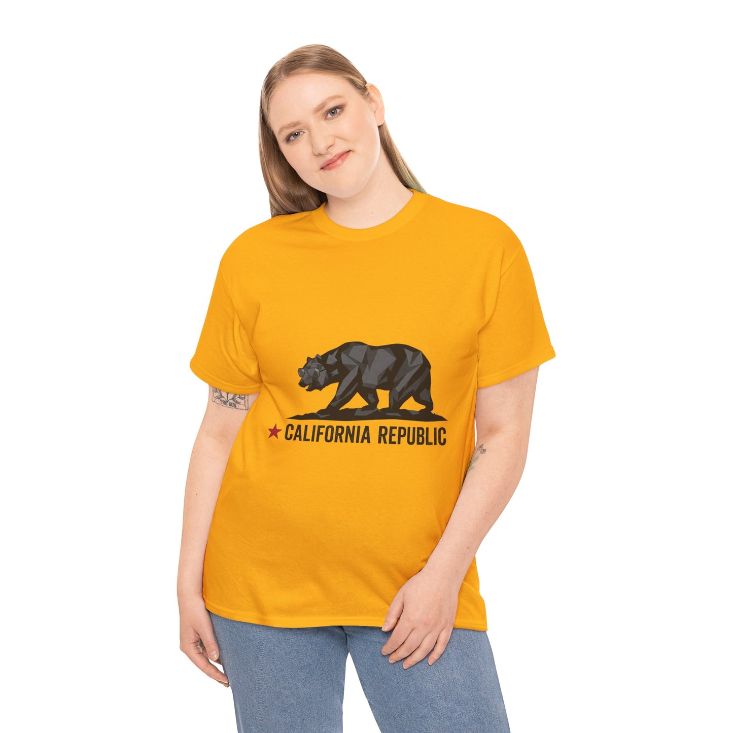 California Republic Bear T-Shirt — Vintage Grayscale Bear Graphic Tee