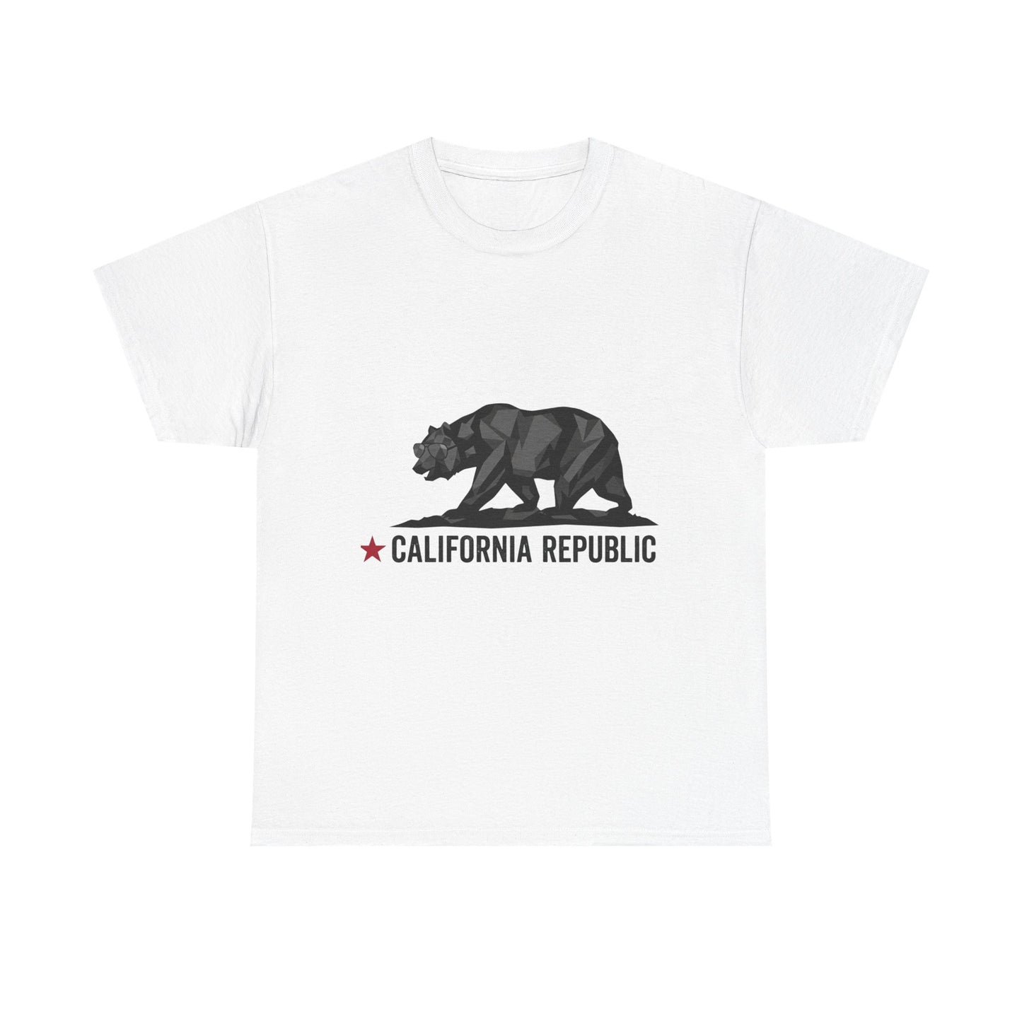California Republic Bear T-Shirt — Vintage Grayscale Bear Graphic Tee